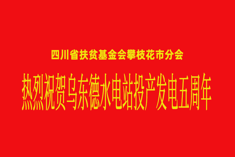 金沙水暖情意深 五载光华照征程 ——四川省扶贫基金会攀枝花市分会热烈祝贺乌东德水电站投产发电五周年